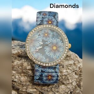 Versalea vintage floral bracelet watch women